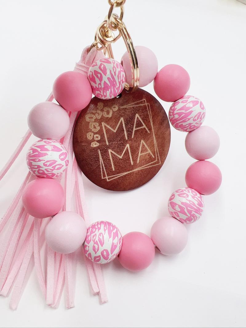 Simple Boho Style Random Pattern Beaded Keychain, Tassel Decor Keychain for Women & Men for Daily Clothing Decor, Summer Trendy All-match & Exquisite Keychain for Gift