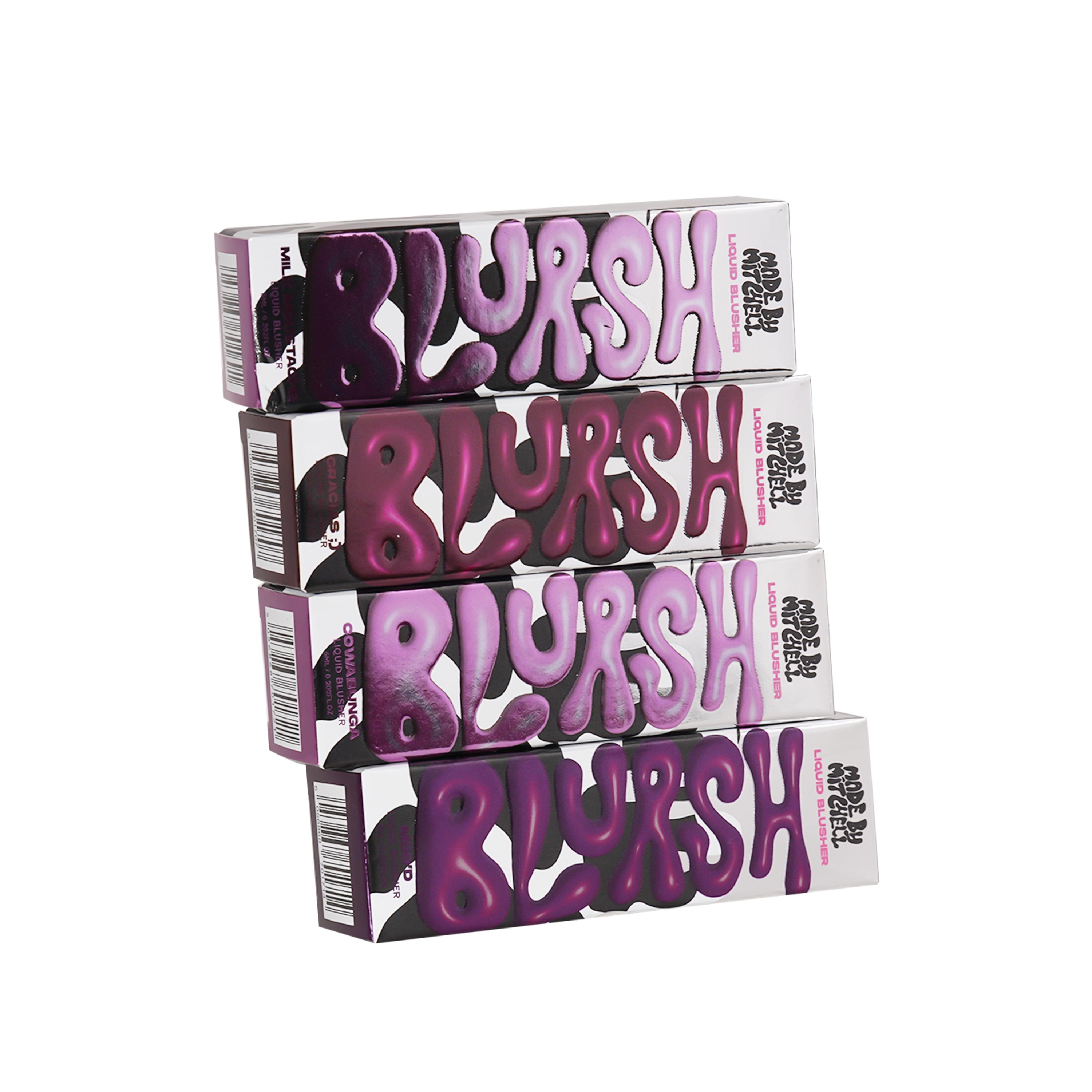 [Made By Mitchell]  Milk Mood Box- 3PCS Bundle-curated mystery shades，includes Graph-ink Sparkled Liquid Eyeliner*1 + Blursh Liquid Blusher*1+Arch Moover Brow Gel*1 Cosmetic Gift Set