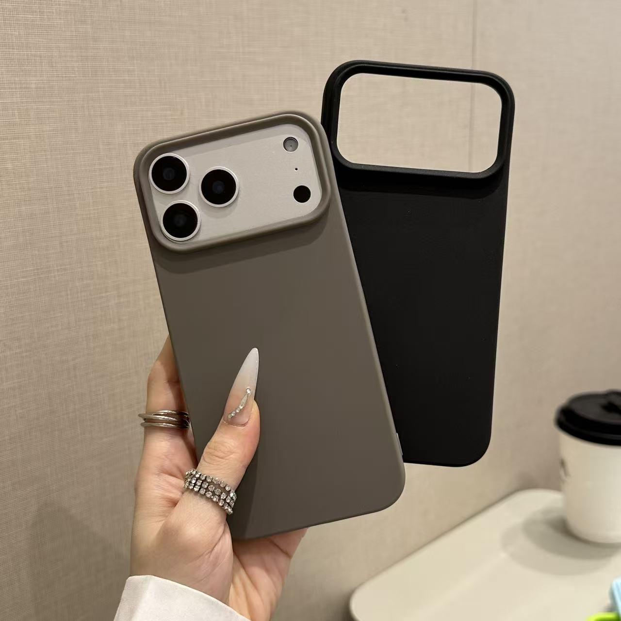 Solid color half-coverage case for iPhone 17 Pro Max, 15/16 Pro, drop-proof, minimalist frosted texture, premium feel, protective case 17.