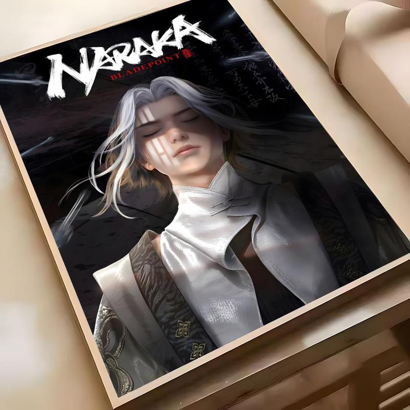 Martial arts Action game N-Naraka Bladepoint Poster Wall Prints for Living Room Bedroom Office Home Decoration Gift decoration for bedroom bar parlor home decor gift fade-Resistant, Non-sticky, vibrant  Anime Movie Wall print poster