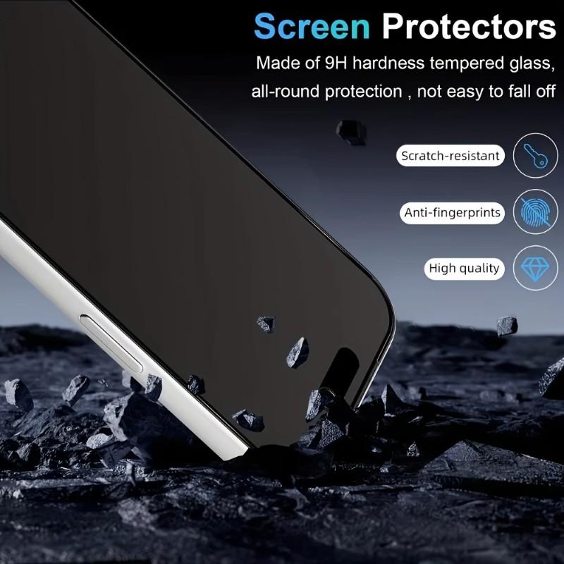 Three-Pack Matte Anti-Spy Screen Protector, Enhanced Privacy, Edge Reinforcement, Drop & Scratch Resistant, Bubble-Free, for iPhoneiPhone 17 Pro Max/17 Air/16 Pro Max/16 Plus/15 Pro Max/14/13/12/11/XS/XR Series
