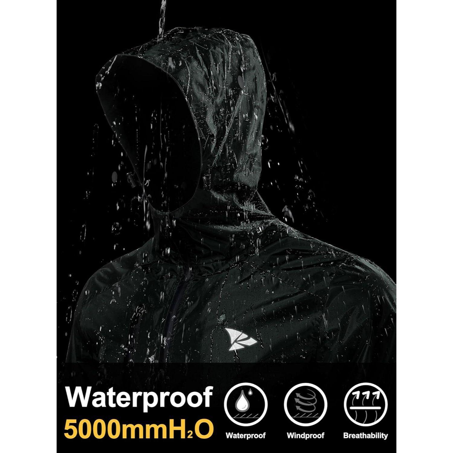 【RODEEL】715 Waterproof Jacket Men Lightweight Breathable Full Zip Hooded Rainwear Durable Rain Coat Weatherproof Windbreaker For Outdoor Sports Hiking Camping Fishing Boating Construction Roofing Landscaping Gardening Workwear Menswear, Holiday Gift