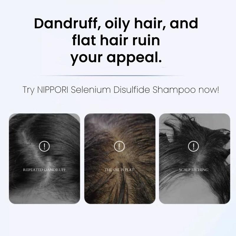 NIPPORI Selenium Disulfide Hair Care Shampoo Oil Control Refreshing Anti-Dandruff Anti-itch Scalp Cleansing Shampoo, 300ML NIPPORI Selenium Disulfide Hair Care Shampoo Oil Control Refreshing Anti-Dandruff Anti-itch Scalp Cleansing Shampoo, 300ML