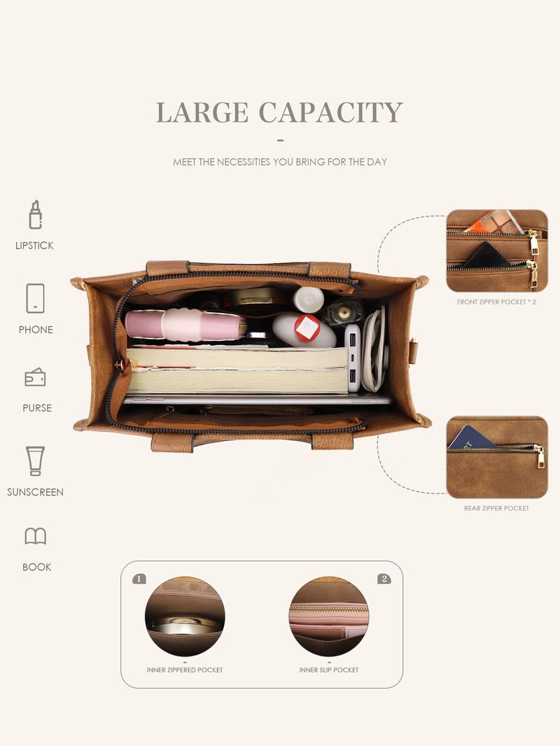 Women's Tote Bag, Fashionable Shoulder Bag for Daily Used, Casual Trendy Versatile High-quality Daily Commuting Bag, Girl Fashionable Bag, PU Tote Satchel