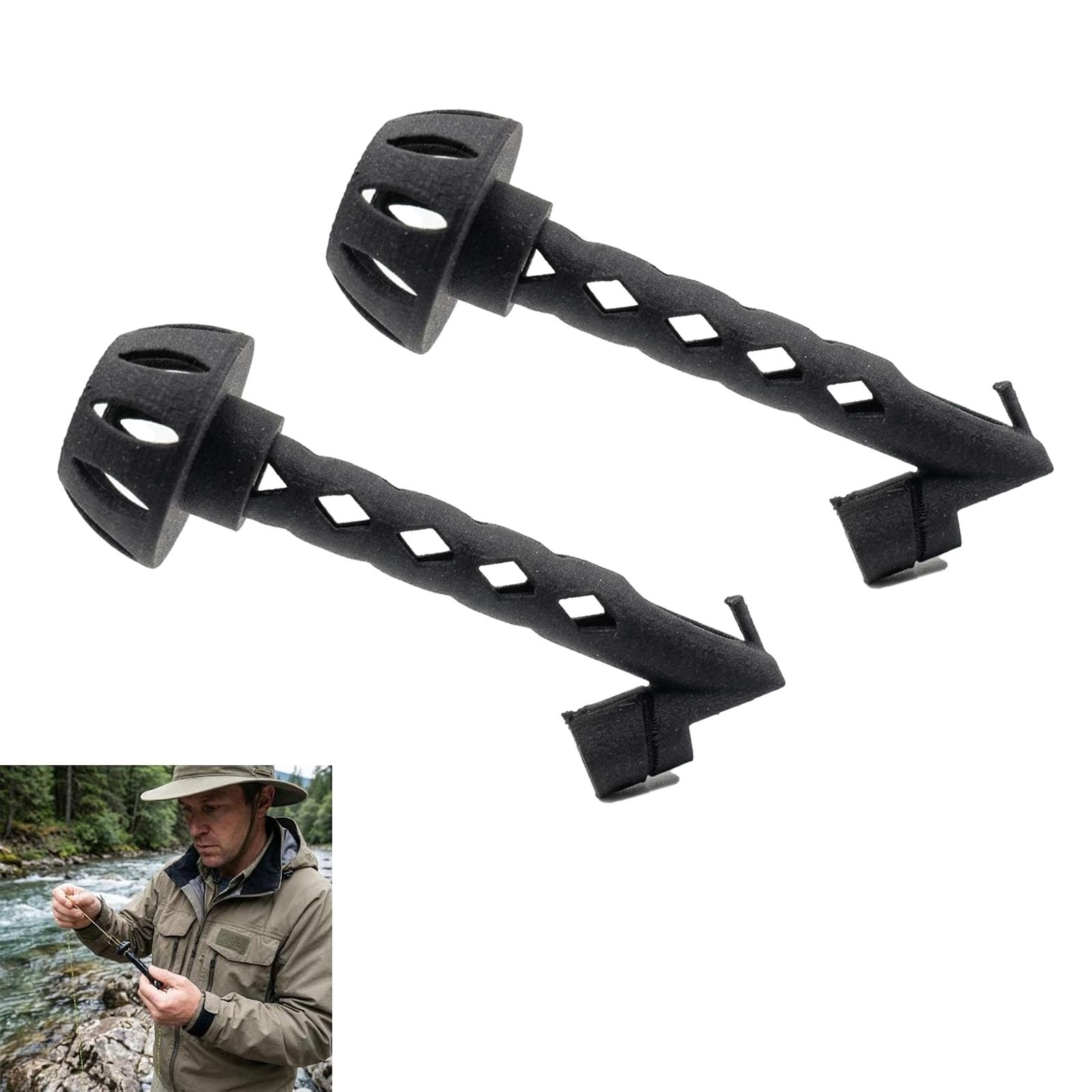 1/2 PCS Fly Fishing Magnetic Fly Threader, Fly Threader Fishing Anglers Tippet Threader, Fishing Accessory to Easily Rig Small Flies & Tippet on Water, Make Fly Tying Simpler, Works with Most Hooks, tippets, and Fly Styles