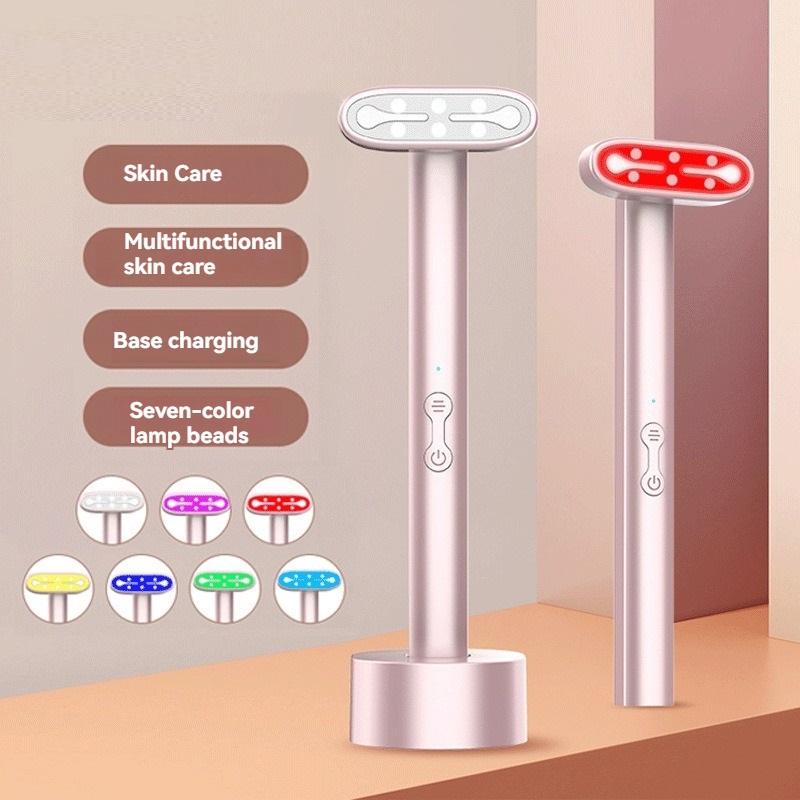 Portable Electric Facial Massage Stick, 7 Modes Massage Machine, Professional Facial Beauty Instrument for Women, Face Lifting Device