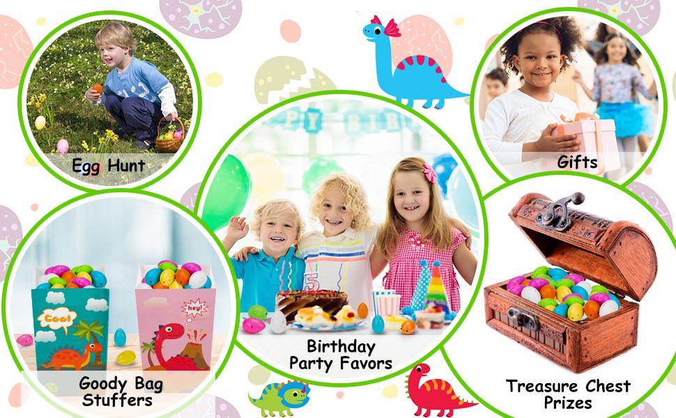 60PCS Small Hatching Dinosaur Eggs for Dinosaur Birthday Party Favors Easter Egg Fillers Goodie Bag Stuffers Classroom Carnival Prizes Bulk Pinata Novelty Grow in Water Dino Eggs with Toys Inside