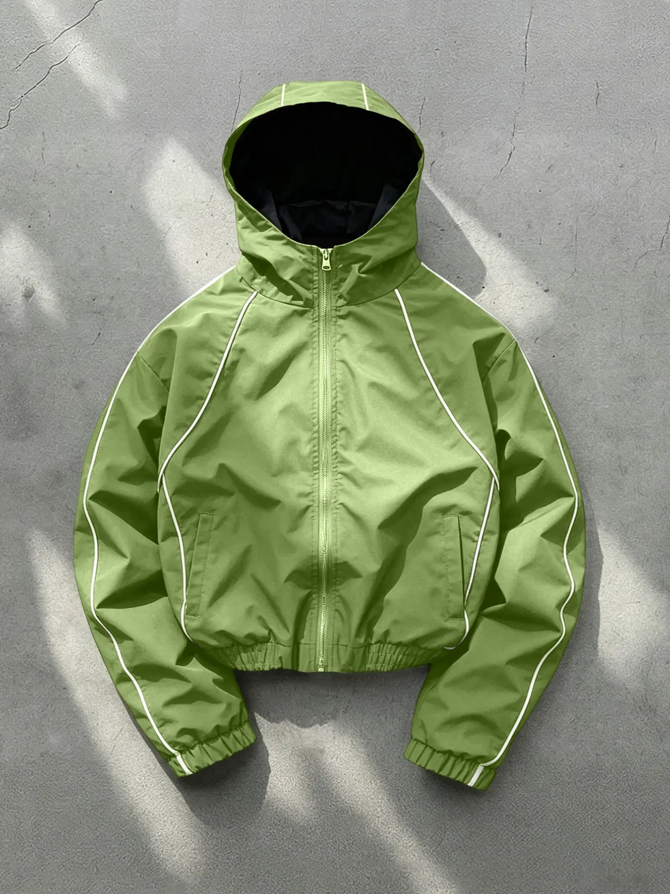 Men's Hooded Jacket with Zipper, Casual Windproof Long Sleeve Outdoor Clothing, Suitable for All Seasons, Stylish and Functional
