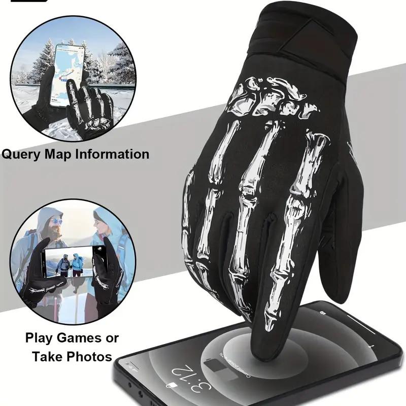 Joker Touchscreen Non-Slip Skeleton Gloves for Men and Women - Dirt Bike, Mountain Bike, and Riding - Breathable Design with Skeleton Pattern, accessories, Motorcycle Gear, Racing