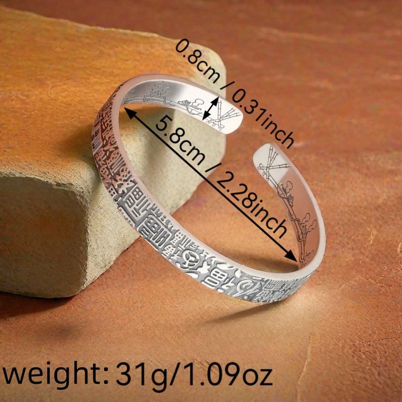 Solid Silver s925 Bangle Sterling Silver bangle Men's open bangle can be freely adjusted size send boyfriend send Dad birthday holiday gift Silver weight 31 g /1.09 oz