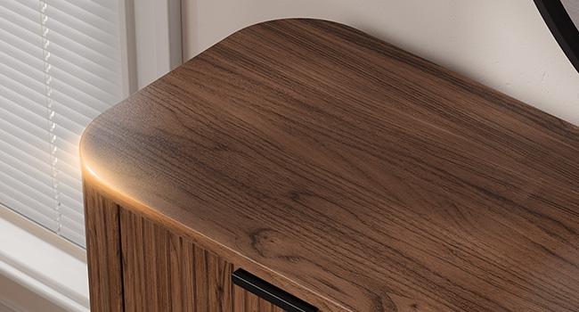 【Valentine's Day Gift】ONBRILL Fluted Dresser for Bedroom with 7 Drawers, 60 inch Chest of Drawers, Mid Century Modern Long Dressers with Curved Profile Design for Closet, Wood TV Stand for Living Room, Hallway