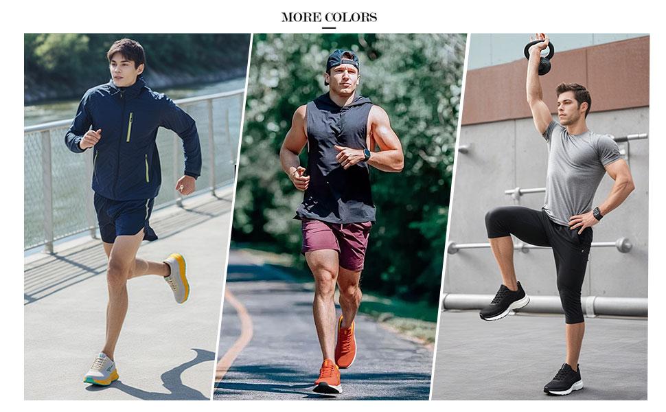 Mens Slip On Running Shoes Athletic Walking Trainers Lightweight Breathable Mesh Tennis Sneakers