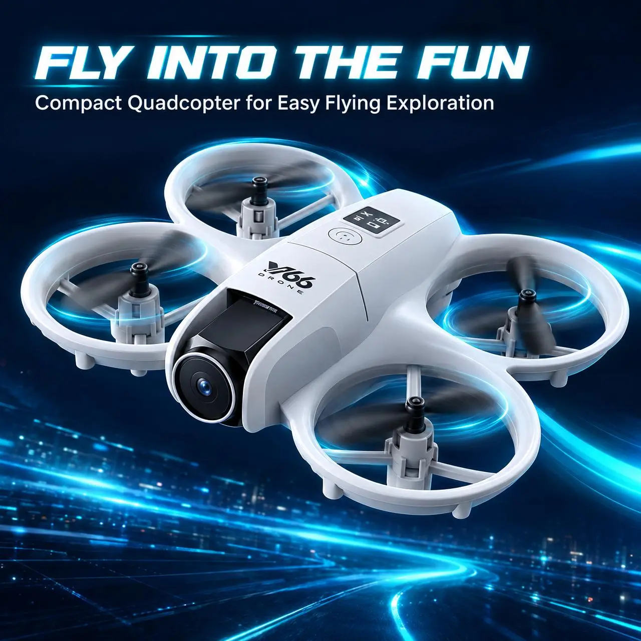 GT3 Wireless RC Quadcopter Toy, RC Controller, 2 Batteries, Full Accessory Kit, HD Video, Outdoor Leisure Toy, Black & White Options