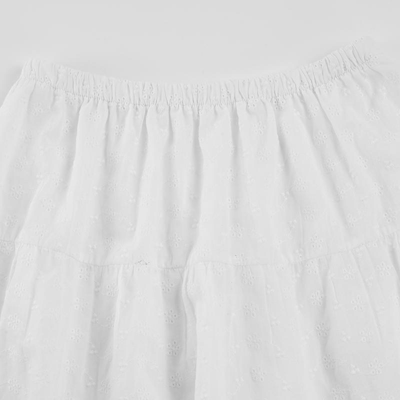 Bohemian Casual Style Textured A-Line Midi Skirt for Women with Ruffle Trim, Loose-Fitting Polka Dot Design for Leisure Wear