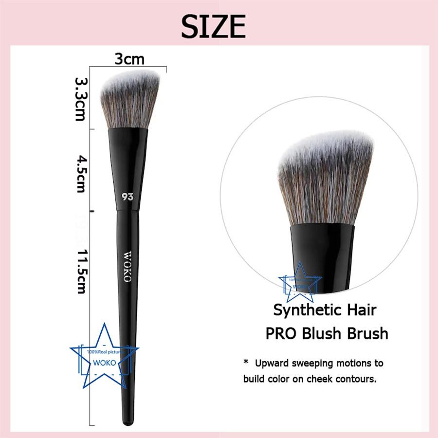1PCS 93 # Angled Blush Brush Pro Cream Powder Liquid Blusher Makeup Brushes High Quality  Angled Blusher Silhouette Makeup Tool