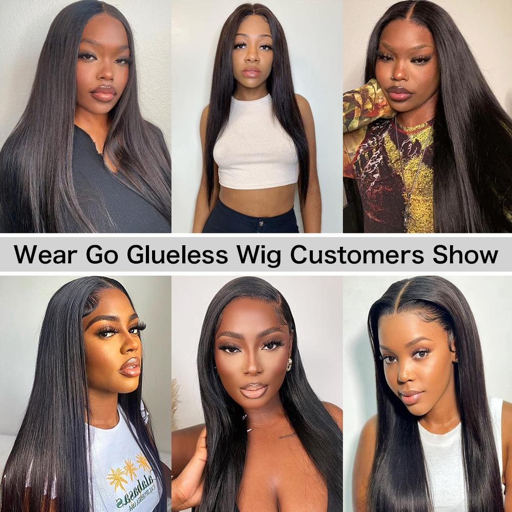 Bling Hair Wear And Go Glueless Wig Brazilian Straight 6x4 7x5 Lace Closure Glueless Wig Human Hair Ready To Wear Pre Cut