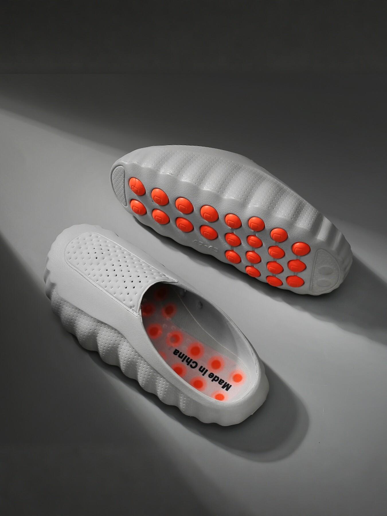 Men's Trendy Outdoor Sports Sandals, Unisex Massage Beads Design, Height Boost Anti-Slip, Fashionable Home Gym Shoes