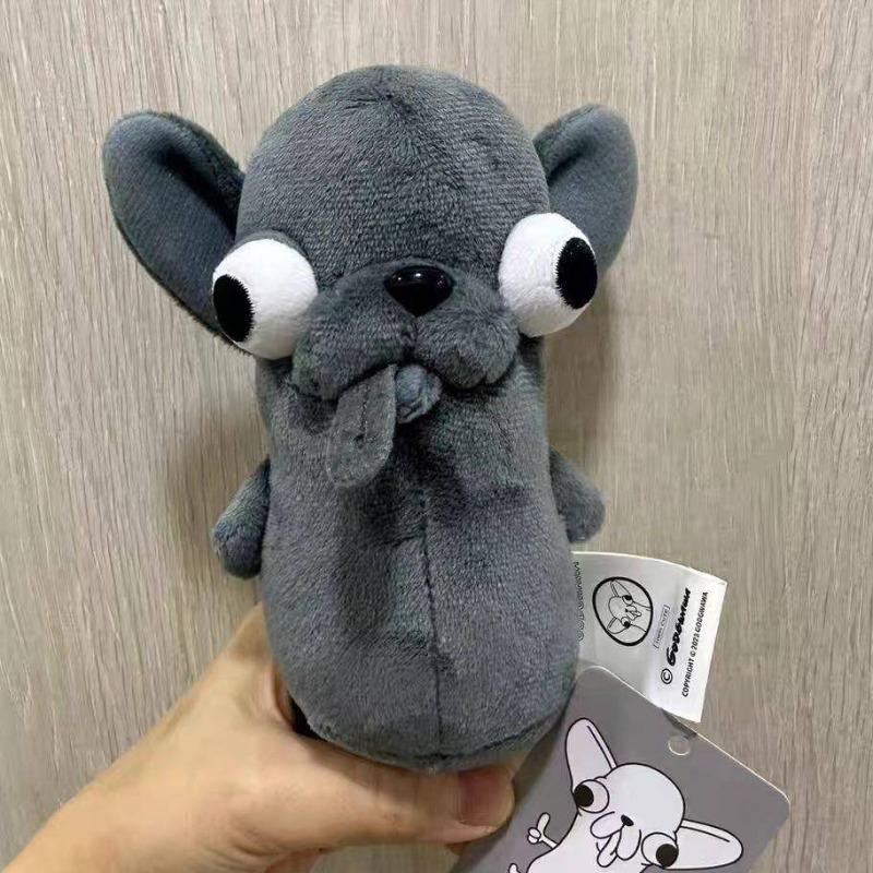 Funny Chihuahua Plush Toy Keychain Pendant Puppy Pet Stuffed Chihuahua Doll Weird Cute Realistic Plush Chihuahua Friend Gift