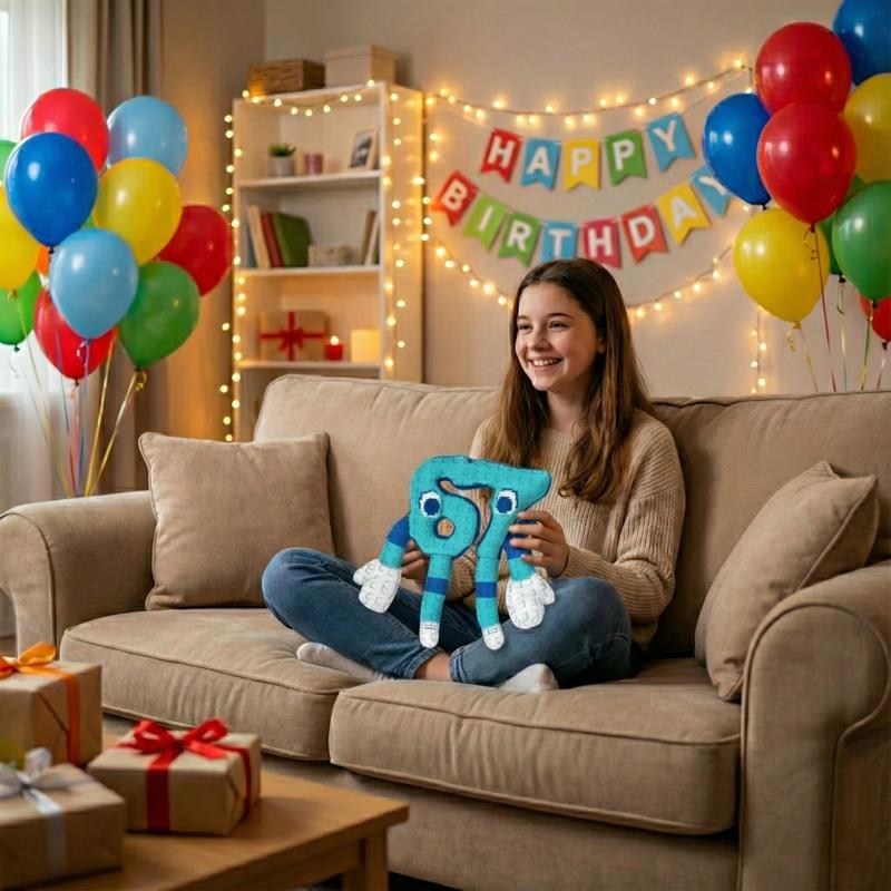 Trending Brainrot 67 Plush 9.8inches Six-Seven Meme Character, Soft Pixel Plush for Instagram, TikTok Collectors, Stuffed Animal