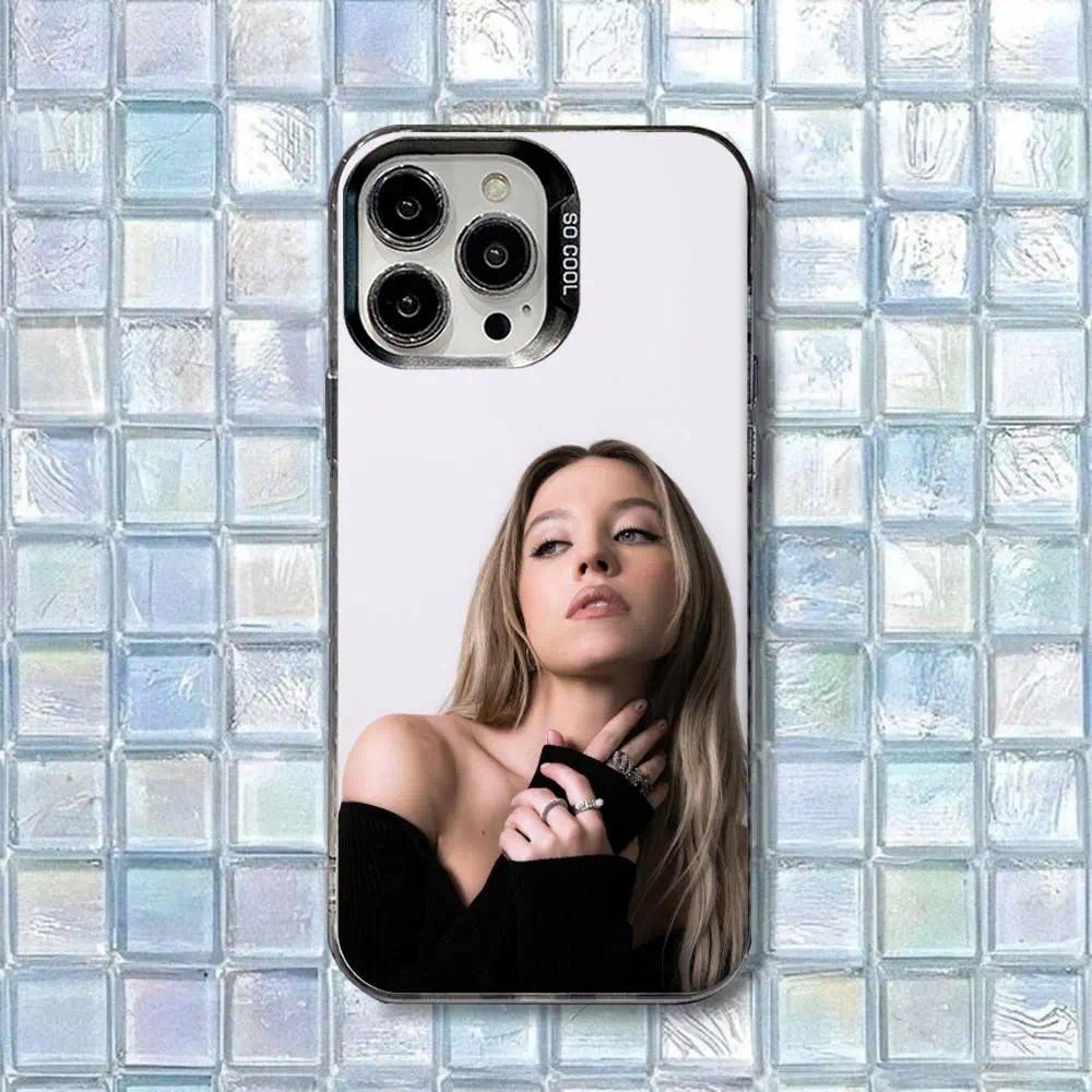 Popular Idol & Actress Sydney — Silver-Accent Phone Case — Compatible with iPhone 17, 16, 15, 14, 13, 12 Series — Drop-Resistant Matte Protective Case