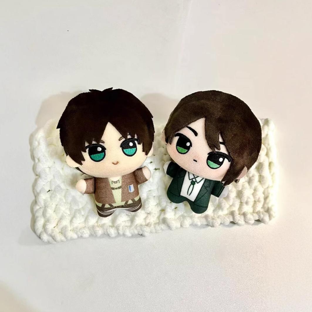 10cm Anime Levi Ackerman Cosplay Plush Doll Pendant Attack On Titan Eren Stuffed Plush Toy Fans Desk Decoration Birthday Gif