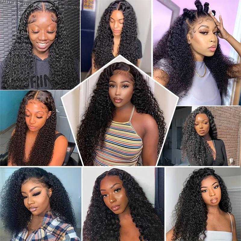 Bling Hair 180 Density 13x4/6 Hd Lace Frontal Wigs Brazilian 34 36 Inch Deep Wave Curly Real Hair Wigs 13x4 Glueless Drawstring Deep Wave Wig For Black Women Preplucked  TikTokShopHolidayHaul