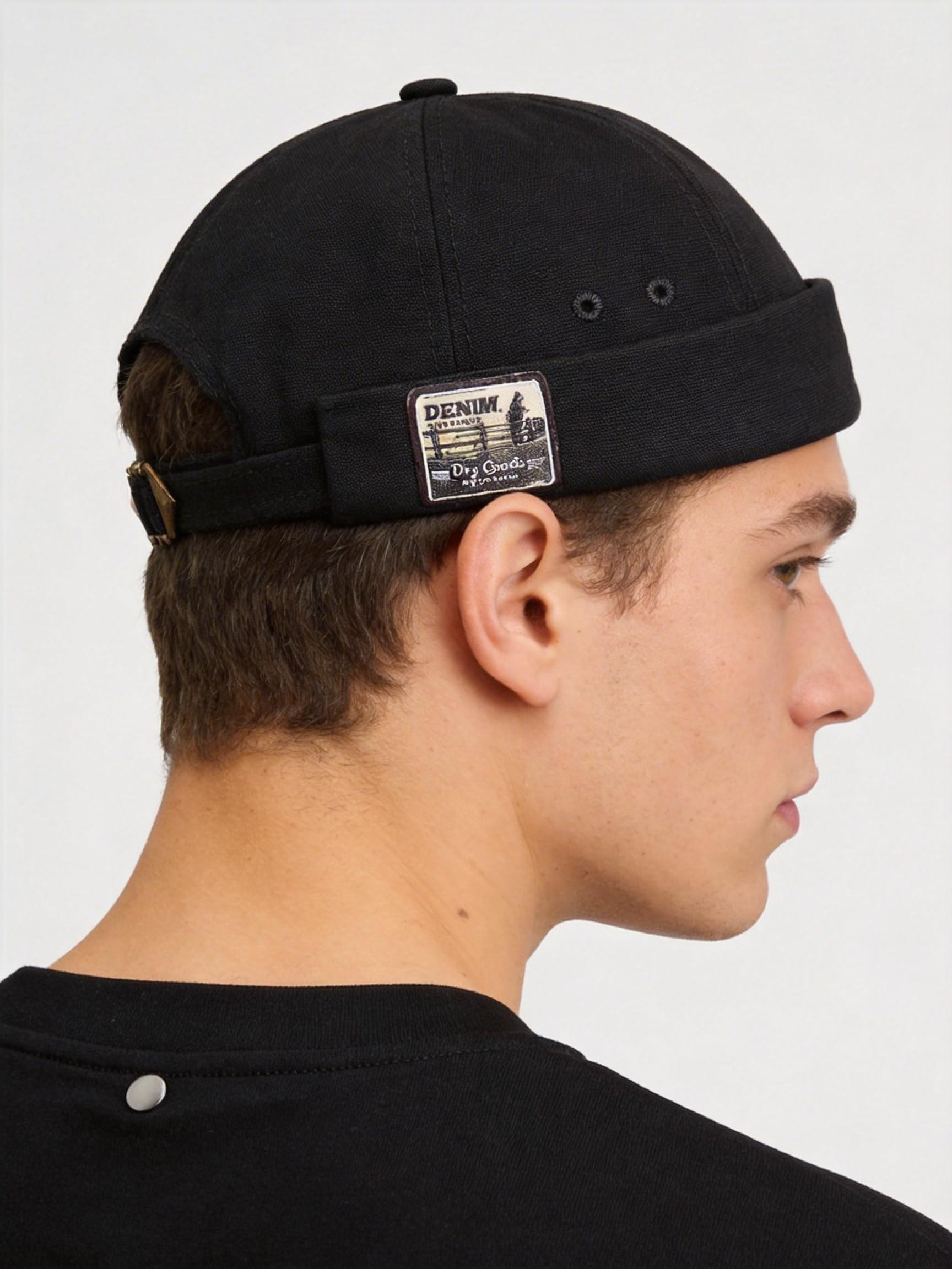 1PC Unisex Cap, No Brim Sailor Style Knit Hat, Trendy Truck Driver Beret, Men's Casual Layered Hat, All Seasons, Loose Fit