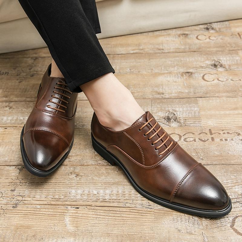 Men's Luxury Business Oxford Shoes, Smoke Color, Handmade Pointed Toe Formal Dress Shoes, Elegant Footwear for Professional Occasions