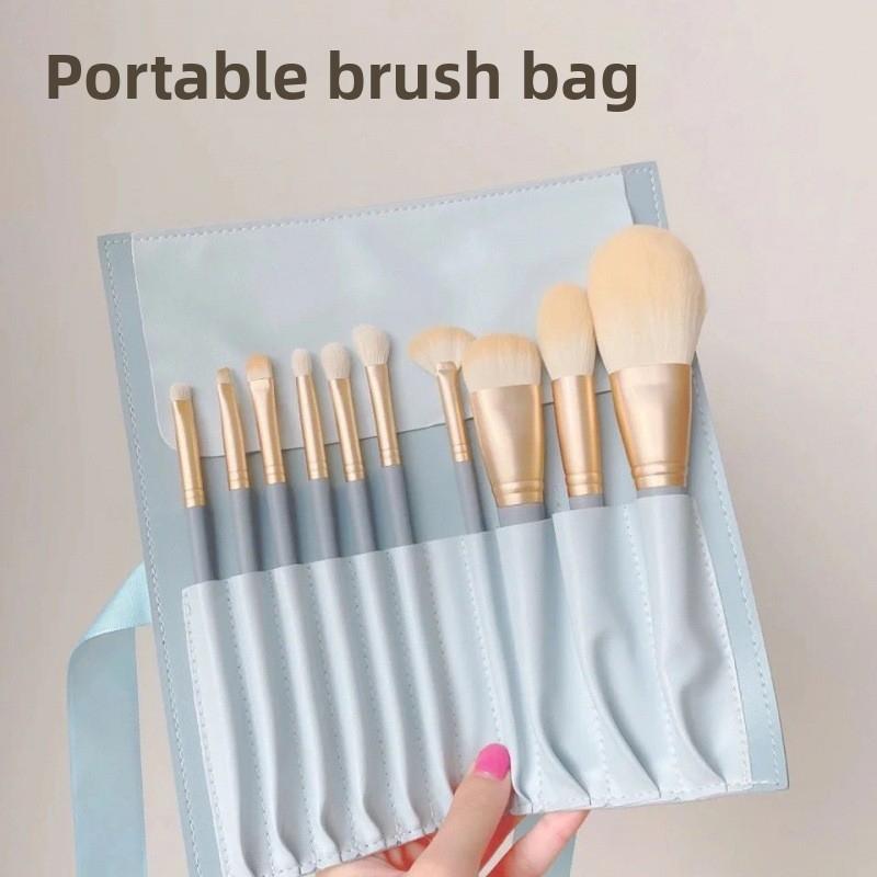 10 pieces of Blue Bridge makeup brush, a whole set of makeup tools, powder brush, eye shadow brush, soft hair brush
