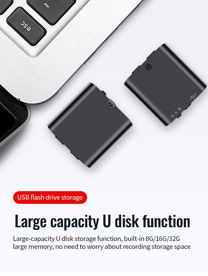 Ultra-Slim Hidden Magnetic Voice Recorder- 9.7g – One-Touch, HD Noise Reduction, Long Battery, Large Storage + OTG Adapter Audio Intelligent High-Definition Tape support one-click recording accuracy ample capacity