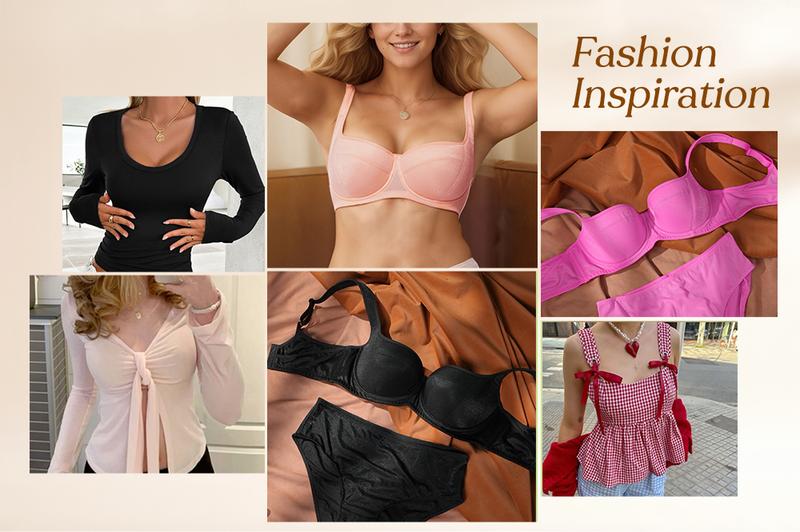 HSIA Starry Night Sexy Shimmering Bra Plus Size 4mm Thin Padded Underwire Support Scoop Neck Lingerie