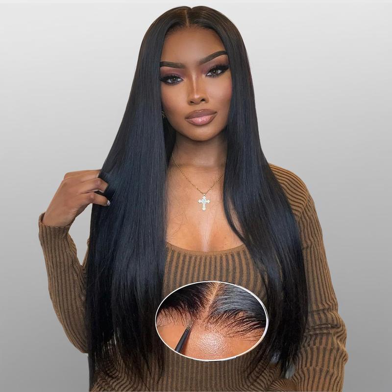 Bling Hair Glueless Wig 9x6 7x5 6x4 Real Human Hair Wigs 150% Density Bone Straight Wig HD Transparent Pre Cut Lace Closure Wig Easy To Go No Glue Need Natural Color