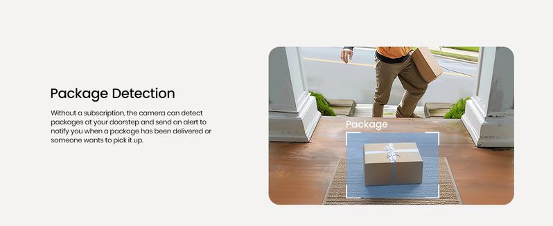 AOSU Doorbell Camera Wireless - Head-to-Toe View, Intelligent Package Detection, 2.4G Wi-Fi Video Doorbell with Chime, No Monthly Fees, Smart Human Detection, Works with Alexa and Google Assistant