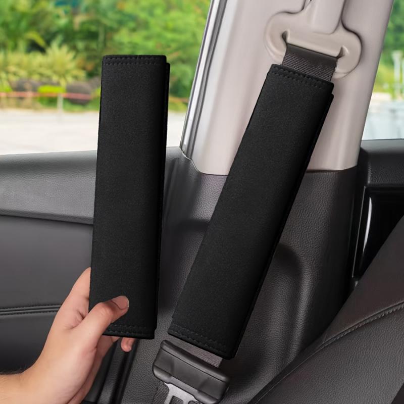 2-Pack Car Seat Belt Shoulder Pads - Soft and Comfortable Protective Covers, Enhance Driving Experience, Black, Seat Belt Shoulder Protectors