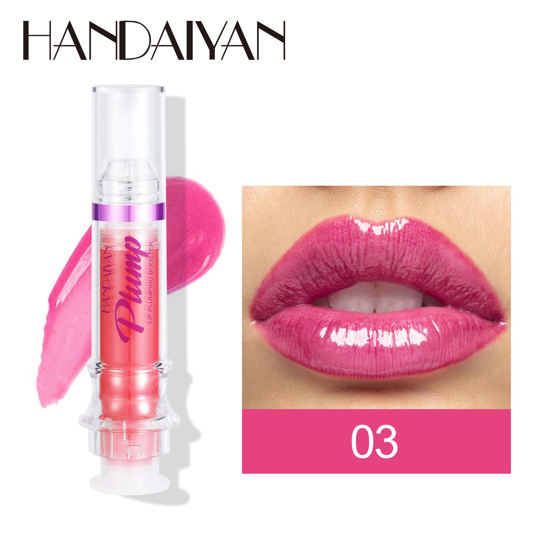 Handaiyan Moisturizing Lip Gloss, Mirror Finish Transparent Lip Jelly, Glass Lip Glue Waterproof Long-Lasting, Enhances Lips Naturally