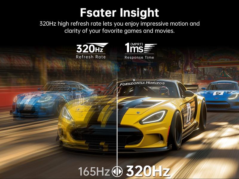 KTC 27" 2K IPS HDR400 300Hz/1ms Gaming Vertical Monitor, OC 320Hz, H27E6,