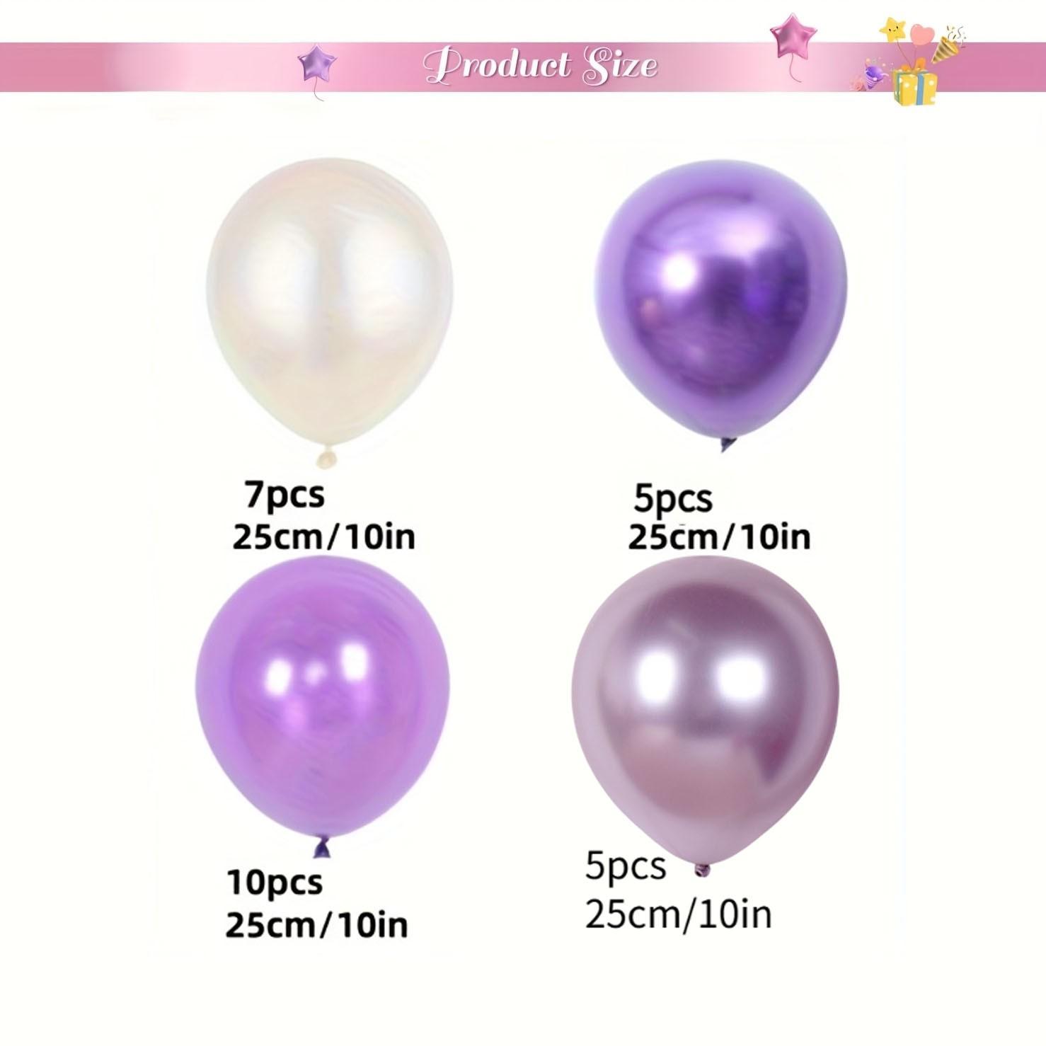 27pcs， Pearl purple white gradient series balloon set, perfect for birthdays, weddings, Valentine's Day, Mother's Day, school opening ceremonies, graduation season, home decoration, balloon decoration, balloon parties