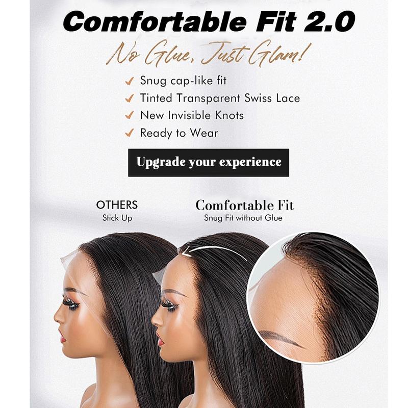 Midulla Double Drawn Silky Straight 13x6 Transparent Lace Front Wig Human Hair 200%Density Pre Bleached Knots Lace Frontal Wigs for Women