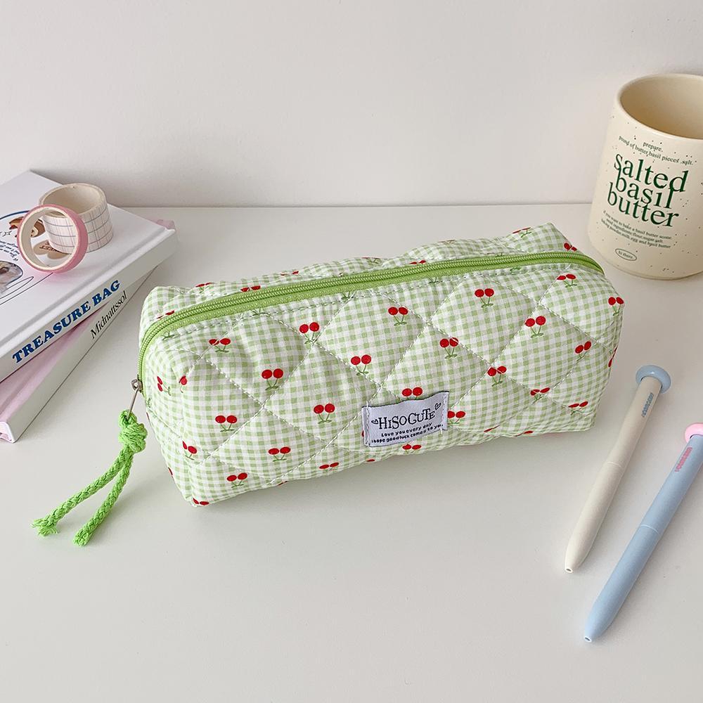 Cute Cartoon Cherry Pencil Case, Portable Stationery Organizer Bag, Adorable Cosmetics Storage Pouch, Ideal for Students