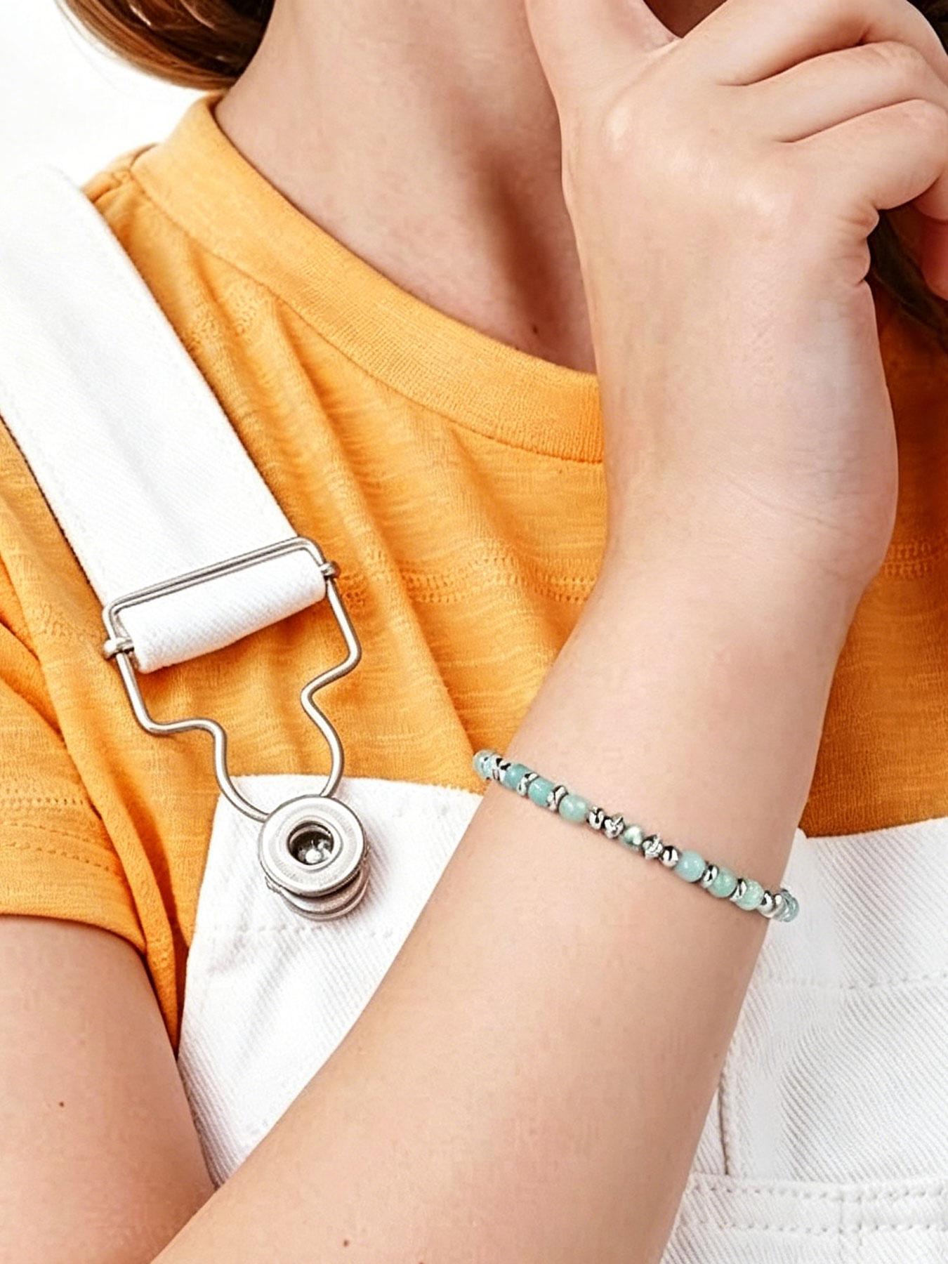 Colorful Imperial Jade Stainless Steel Bead Bracelet, a graduation gift for the Class of 2026, an inspirational graduation bracelet, suitable for both men and women, perfect for Mother's Day, birthdays, Christmas, Valentine's Day, and graduation.