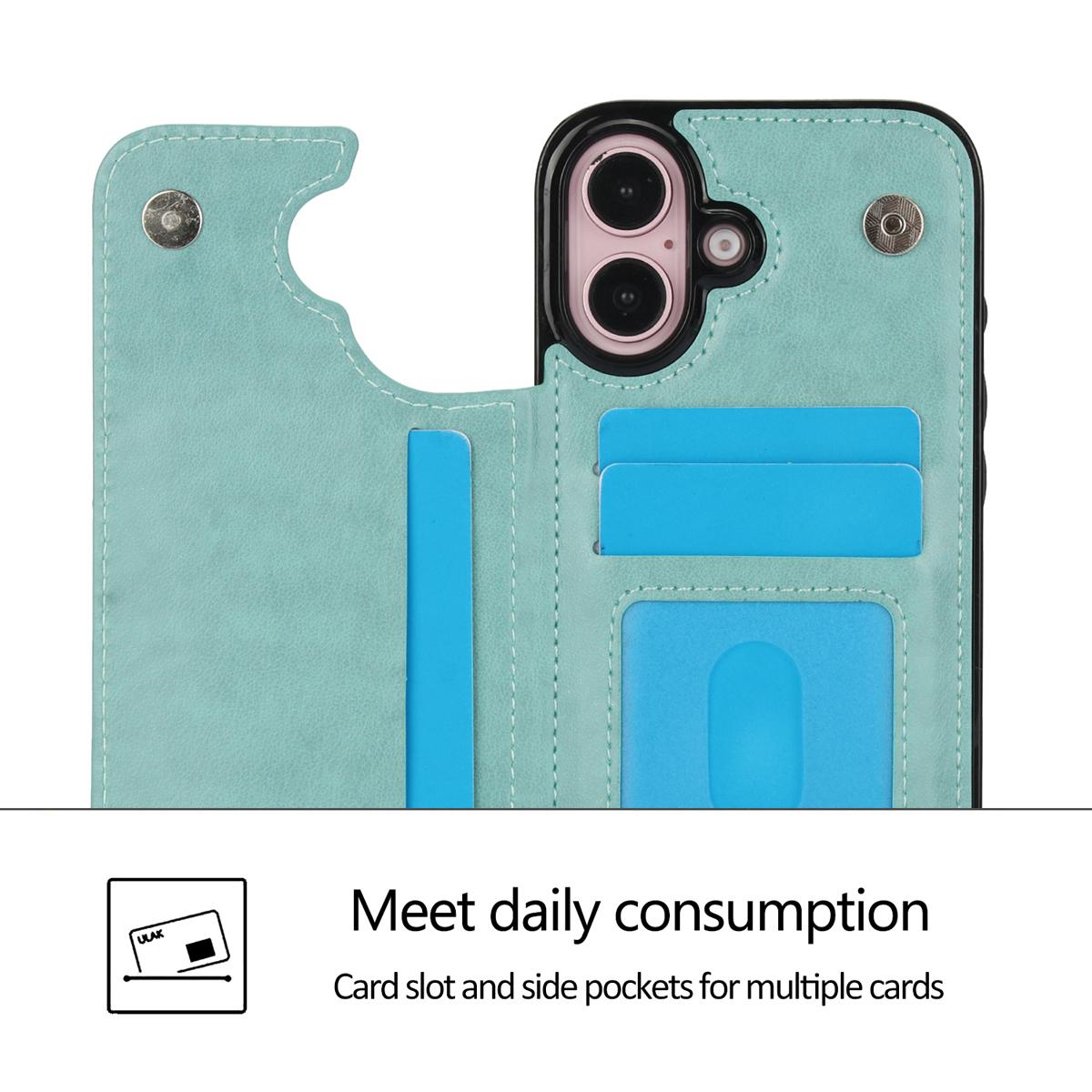 Shockproof For iPhone 16/15/14 Pro Max 13 12 11 With Card Holder Wallet Phone Case Embossed Butterfly Pattern PU Leather Double Magnetic Buttons Flip Phone Cover