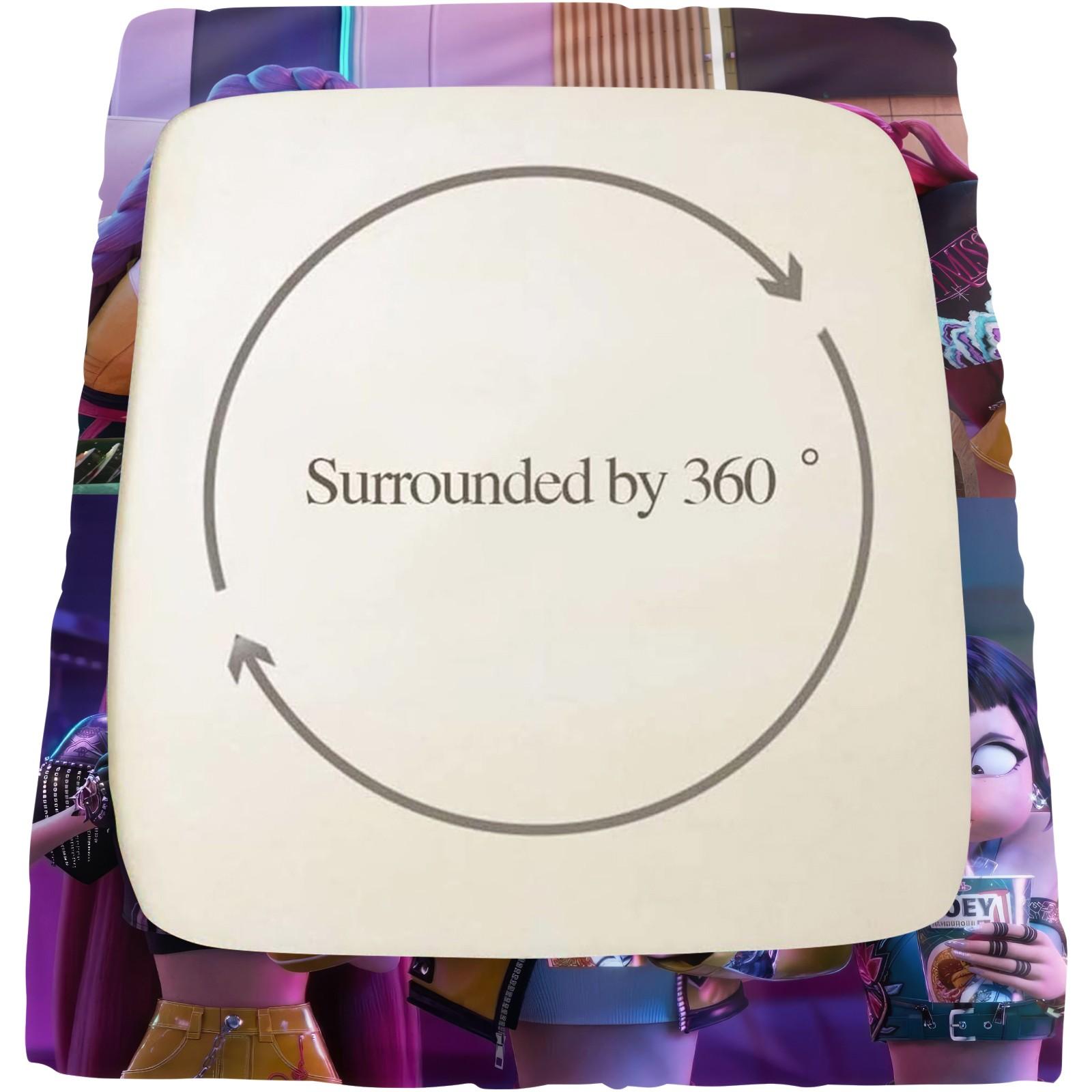 Kpop Girl Group Casual Style Bed Sheet Set, Anti-Slip Anime Idol Themed Mattress Covers, Fashionable Home Decor Accessories