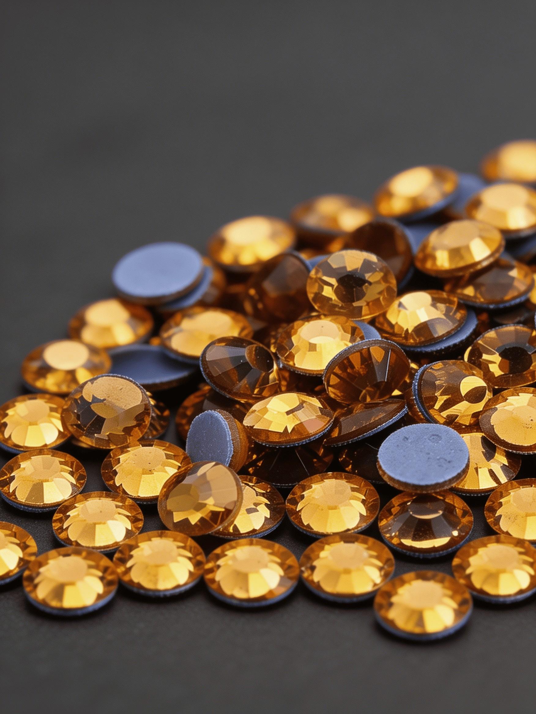 Heat Press Flat Back Rhinestones, 2880 Pieces, High Brightness Sparkling Decorative Gems, Ideal for Creative DIY Crafts