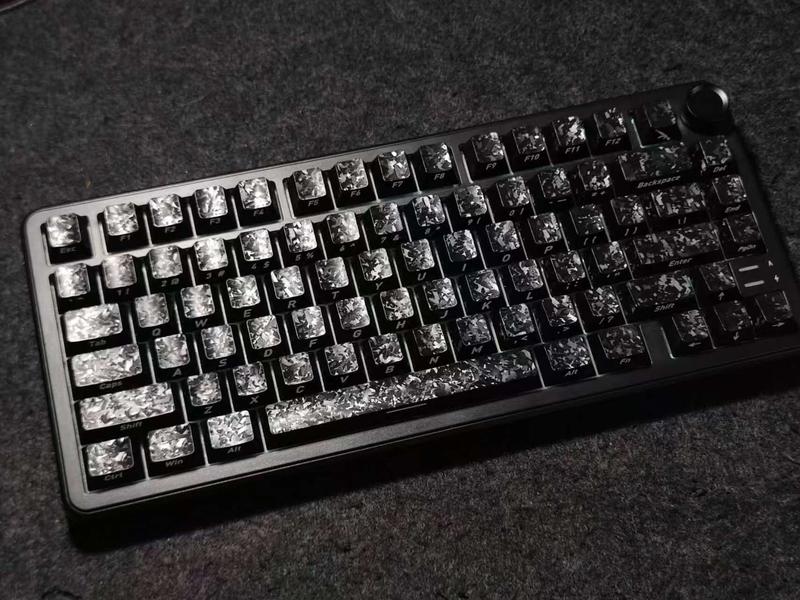 Carbon Fiber Side Engraved Keycaps 119 Keys Wooring Bee Magnetic Axis Compatible Mechanical Keyboard Universal Fit