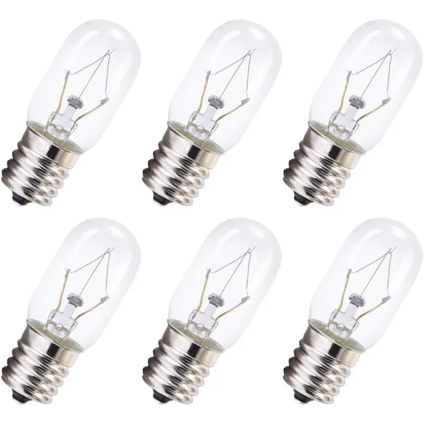 8206232A Microwave Light Bulb, T8 Microwave E17 Light Bulb 125V 25Watt Appliance Light Bulb Replacement Oven Part for 8206232A 1890433 8206232 AP4512653, 6Pack