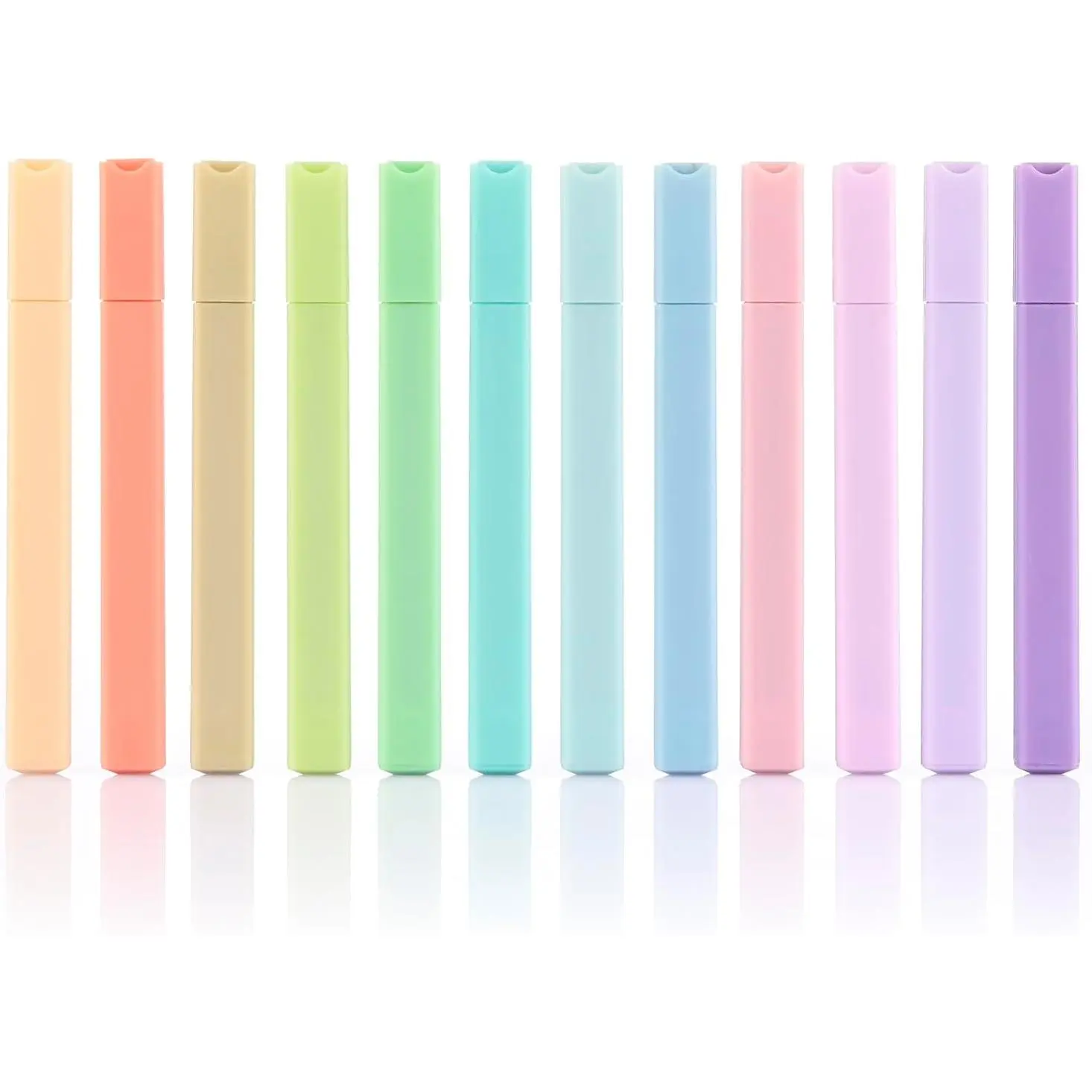 - Aesthetic  Highlighters No Bleed, Cute Pastel Highlighters, 12 count Chisel Tip