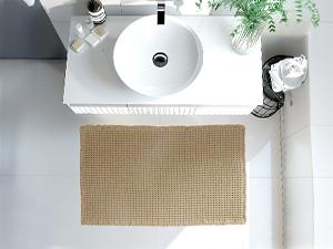 Deconovo Upgraded Boho Waffle Bath Mat - Super Absorbent, Non-Slip, Machine Washable Rug for Bathroom, Kitchen, Bedroom, Living Room, Hallway, and Entryways