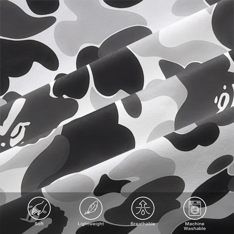 Bape ABC Camo Print 3-Piece Fitted Sheet Set, Includes 2 Pillowcases, Featuring The Classic Brand and Iconic Ape Head Logo. Soft and Comfortable, Perfect for A Street-Style Bedroom Decor. An Ideal Gift for Streetwear Enthusiasts. Bape ABC Camo Print 3-Piece Fitted Sheet Set, Includes 2 Pillowcases, Featuring The Classic Brand and Iconic Ape Head Logo. Soft and Comfortable, Perfect for A Street-Style Bedroom Decor. An Ideal Gift for Streetwear Enthusiasts.