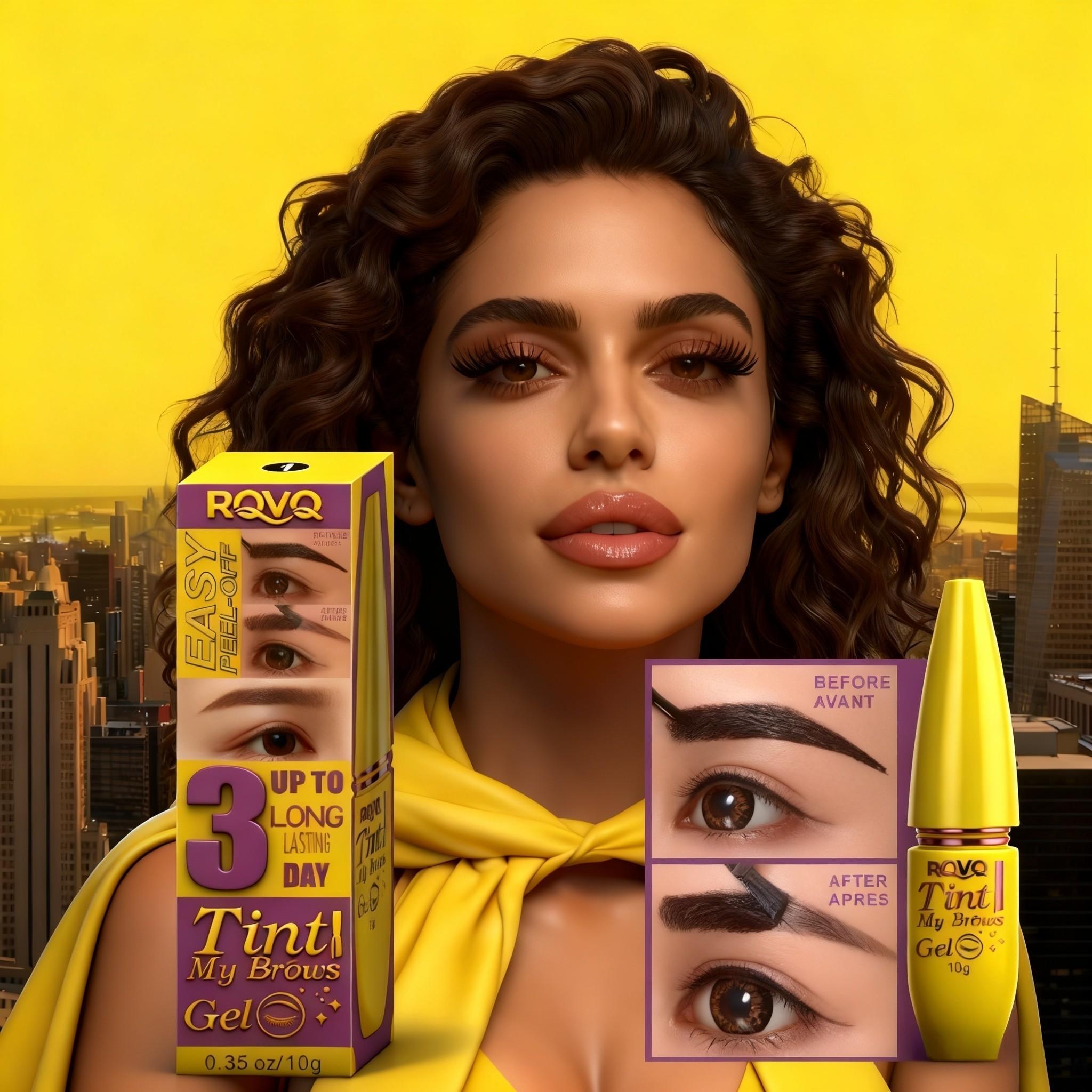 Long-Lasting Waterproof Brow Gel, Easy Removal Formula, Natural Look, Shades, Perfect for All Skin Types, Fashionable Packaging