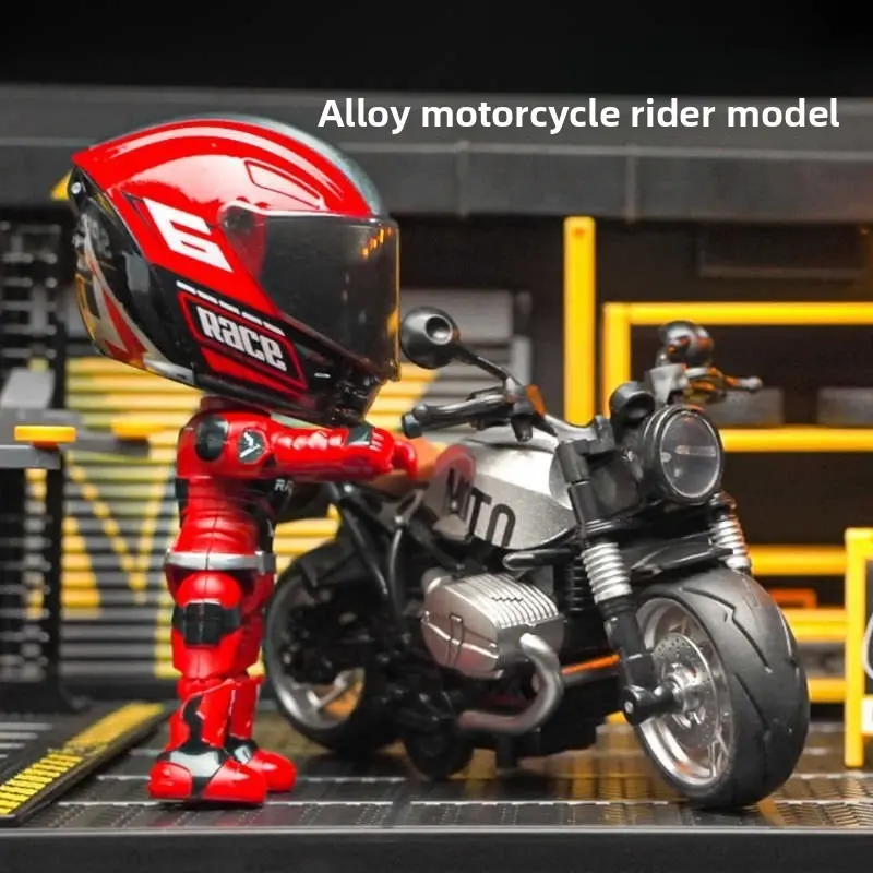 Iron silver + rider red